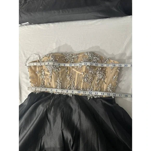 NWT $898 MAC DUGGAL [ 12 ]‎ 20701 Strapless Embellished Bustier Ball Gown S1851